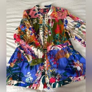 John Mark floral blouse